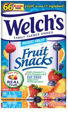 Welchs Gluten Free Mixed Fruit Snacks, 66 Packs/Box (PIM69866)