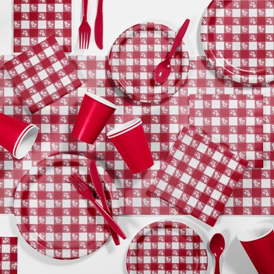 Creative Converting Red Gingham Picnic Supplies Kit (DTCRGING2A)