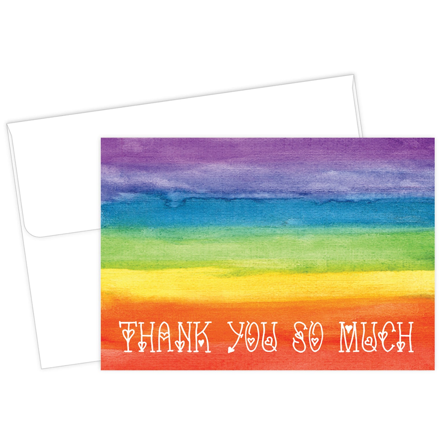 Masterpiece Studios Great Papers!® Rainbow Love Thank You Note Card, 4.875H x 3.35W (folded), 20 count (2017051)
