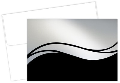 Masterpiece Studios Great Papers!® Shaded Swirl with Silver Foil Note Card, 4.875"H x 3.35"W (folded), 50 count (2017052)