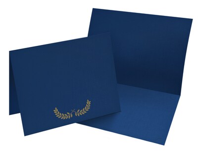 Great Papers Laurel Certificate Holders, 9.34" x 12", Blue/Gold, 5/Pack (2017046)