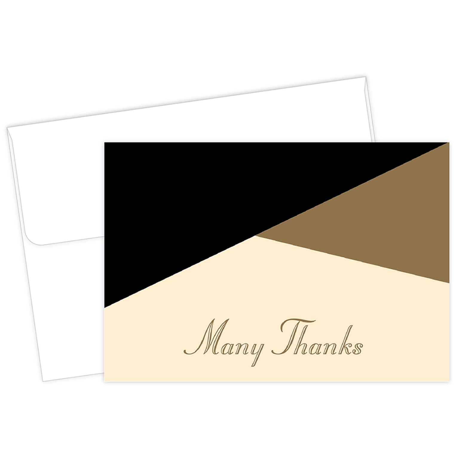 Masterpiece Studios Great Papers!® Missing Pieces with Gold Metallic Thank You Note Card, 4.875H x 3.35W, 50 count (2017055)