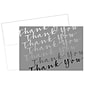Masterpiece Studios Great Papers!® Cursive with Metallic Silver  Thank You Note Card, 4.875"H x 3.35"W, 50 count (2017053)