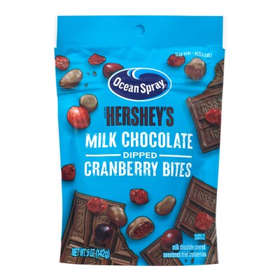 Ocean Spray Hersheys Milk Chocolcate Dipped Cranberry Bites, 5.0 oz., 12/Pack (220-02299)