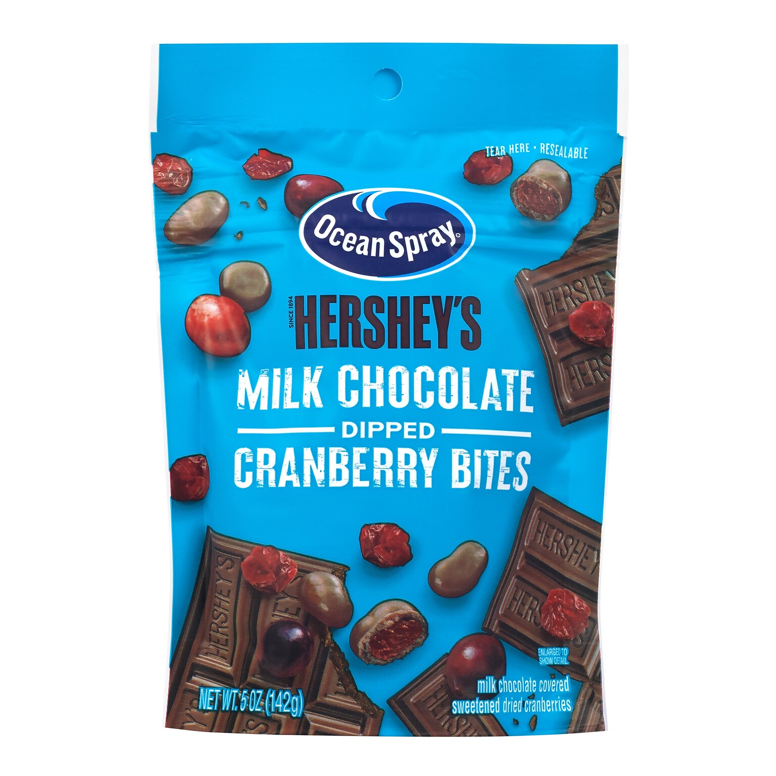 Ocean Spray Hersheys Milk Chocolcate Dipped Cranberry Bites, 5.0 oz., 12/Pack (220-02299)