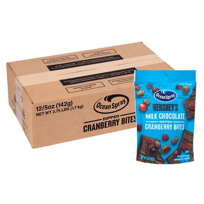 Ocean Spray Hershey's Milk Chocolcate Dipped Cranberry Bites, 5.0 oz., 12/Pack (220-02299)