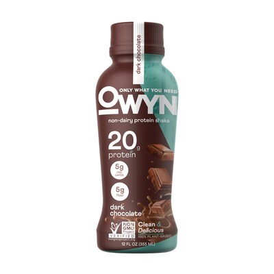 OWYN Dark Chocolate Protein Drink, 12 oz, 12/Pack (382-00001)
