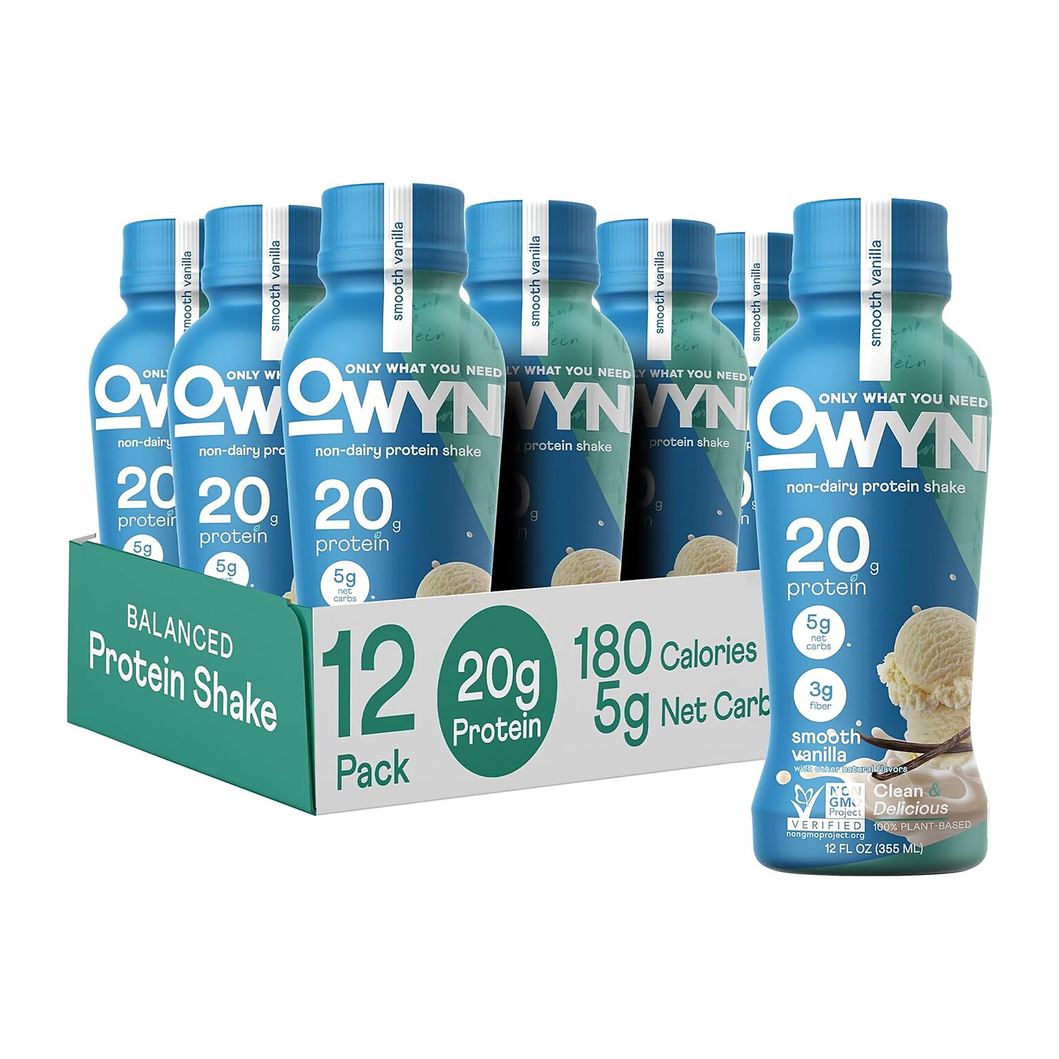 OWYN Smooth Vanilla Protein Drink, 12 oz, 12/Pack (382-00002)