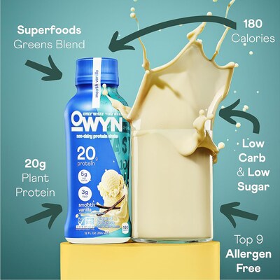 OWYN Smooth Vanilla Protein Drink, 12 oz, 12/Pack (382-00002)