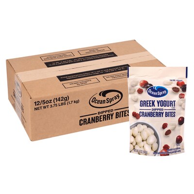 Ocean Spray Greek Yogurt Dipped Cranberry Bites, 5.0 oz., 12/Pack (220-02298)