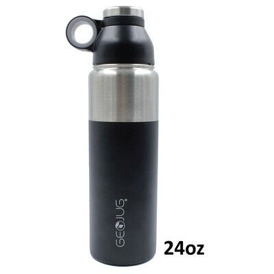Brentwood Stainless Steel Double Wall Insulated Water Bottle, 24 oz., Black (BTWG1024BK)