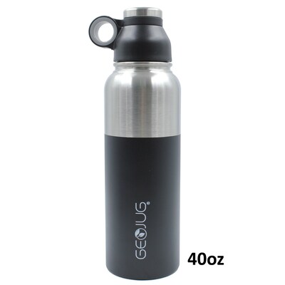 Brentwood Stainless Steel Double Wall Insulated Water Bottle, 40 oz., Black (BTWG1040BK)