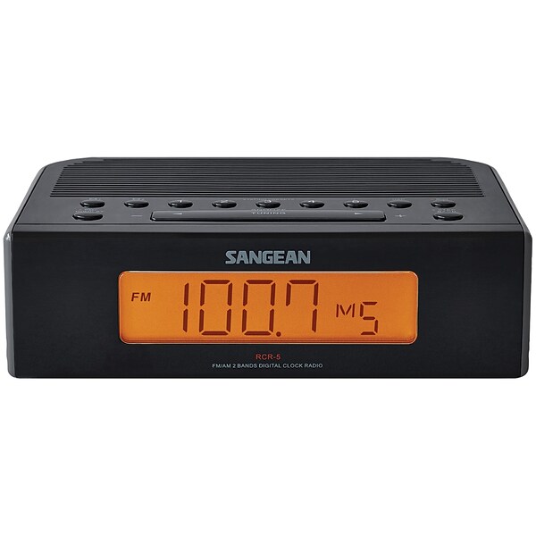 Sangean RCR-5BK AM/FM Digital Tuning Clock Radio (SNGRCR5BK)