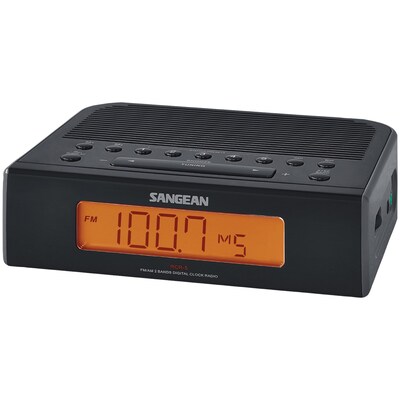 Sangean RCR-5BK AM/FM Digital Tuning Clock Radio, Black (SNGRCR5BK)