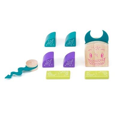 Tegu Wooden Pip Block Set, Assorted, 8 Pieces (TEGPIPMSM605T)