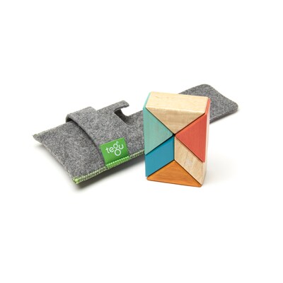 Tegu Wooden Magnetic Sunset Pocket Pouch Prism, Assorted, 6 Pieces (TEGPPPSNS508T)