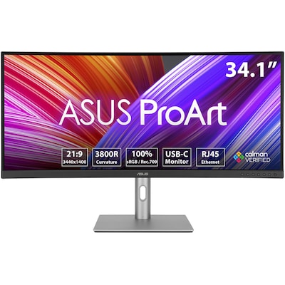 Asus ProArt 34 Curved 60 Hz LCD Business Monitor, Gray/Silver (PA34VCNV)