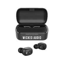 Wicked Audio True Wireless Noise Canceling Earbuds, Bluetooth, Black (WITW3050)