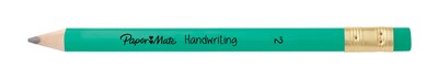Paper Mate Handwriting Triangular Woodcase Pencil Set with Sharpener, HB #2, Fun Barrel Colors, 6 Count