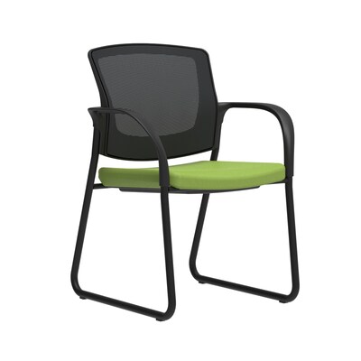 Union & Scale Workplace2.0™ Fabric and Mesh Guest Chair, Pear, Integrated Lumbar, Armless (53271)