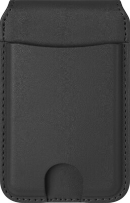 SaharaCase Genuine Leather Wallet Case with Magsafe for Apple iPhone, Black (CP00486)