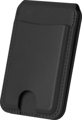SaharaCase Genuine Leather Wallet Case with Magsafe for Apple iPhone, Black (CP00486)