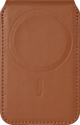 SaharaCase Genuine Leather Wallet Case with Magsafe for Apple iPhone, Brown (CP00487)