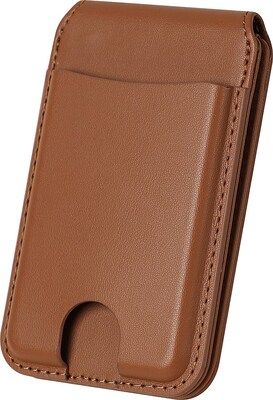 SaharaCase Genuine Leather Wallet Case with Magsafe for Apple iPhone, Brown (CP00487)