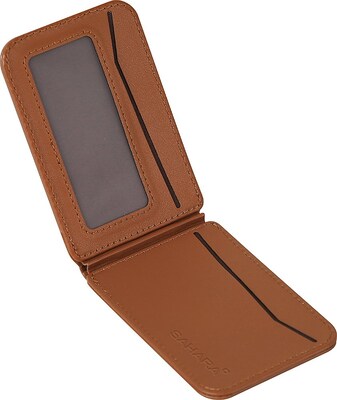 SaharaCase Genuine Leather Wallet Case with Magsafe for Apple iPhone, Brown (CP00487)