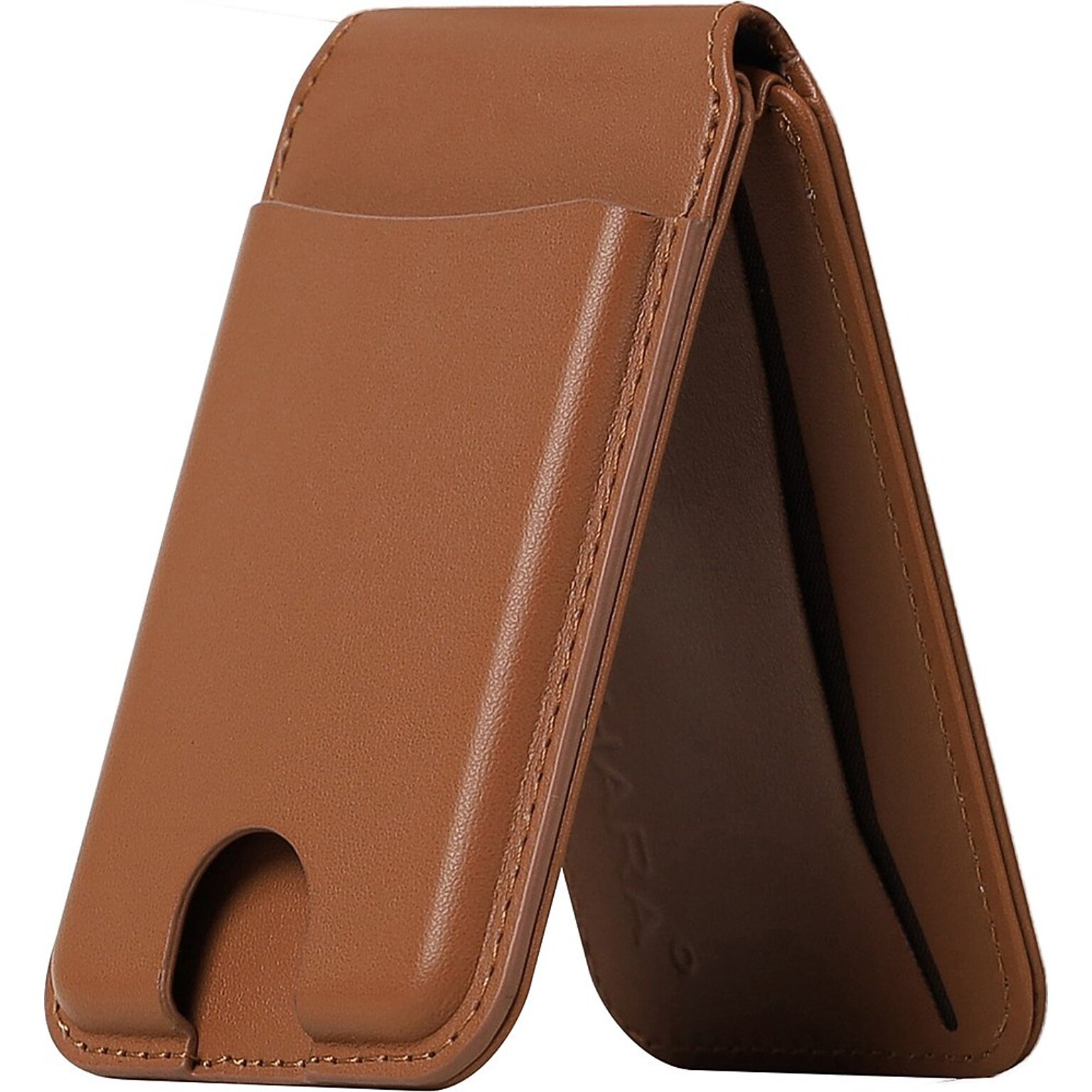 SaharaCase Genuine Leather Wallet Case with Magsafe for Apple iPhone, Brown (CP00487)