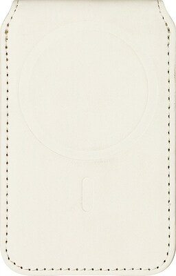 SaharaCase Genuine Leather Wallet Case with Magsafe for Apple iPhone, White (CP00488)