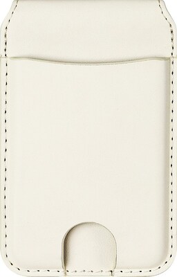 SaharaCase Genuine Leather Wallet Case with Magsafe for Apple iPhone, White (CP00488)