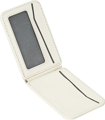 SaharaCase Genuine Leather Wallet Case with Magsafe for Apple iPhone, White (CP00488)