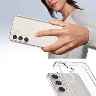 SaharaCase Hybrid-Flex Hard Shell Series Case for Samsung Galaxy S24, Shock Absorbing, Clear (CP00529)