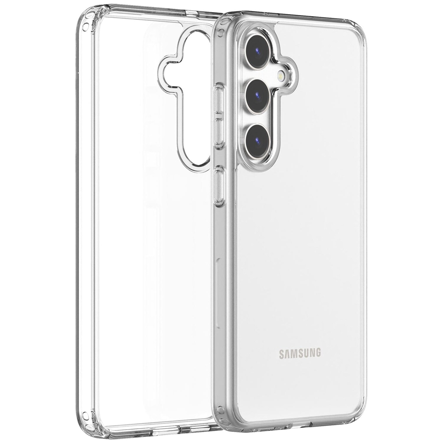 SaharaCase Hybrid-Flex Hard Shell Series Case for Samsung Galaxy S24, Shock Absorbing, Clear (CP00529)