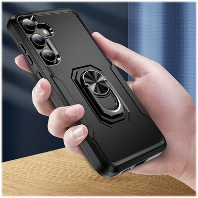 SaharaCase ArmorPro Kickstand Rugged Case for Samsung Galaxy S24, Shock Absorbing, Scorpion Black (CP00531)