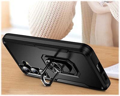 SaharaCase ArmorPro Kickstand Rugged Case for Samsung Galaxy S24, Shock Absorbing, Scorpion Black (CP00531)