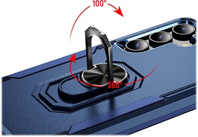 SaharaCase ArmorPro Kickstand Rugged Case for Samsung Galaxy S24, Shock Absorbing, Navy Blue (CP00532)