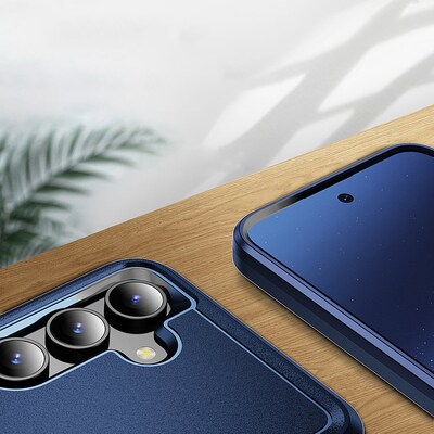 SaharaCase ArmorPro Kickstand Rugged Case for Samsung Galaxy S24, Shock Absorbing, Navy Blue (CP00532)