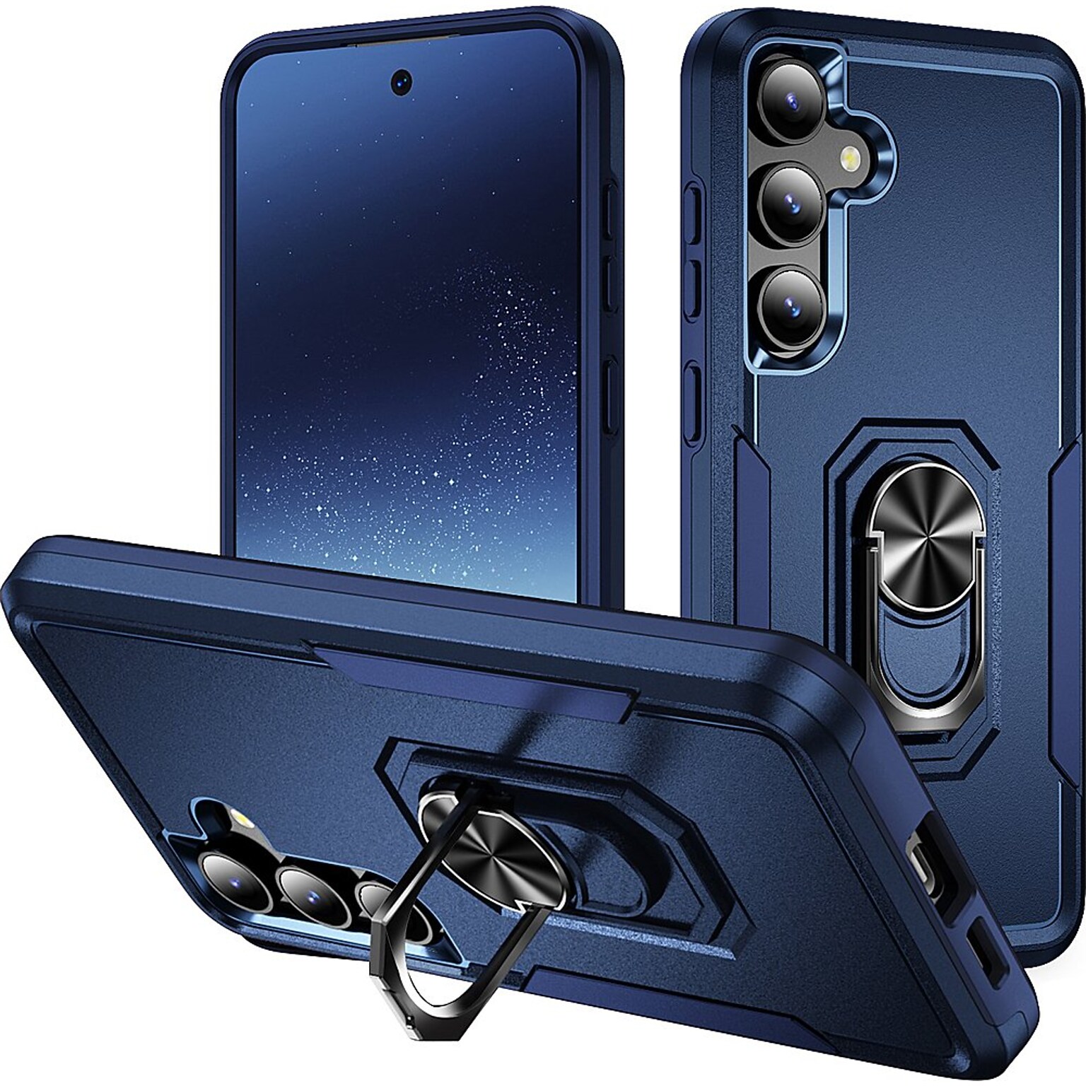 SaharaCase ArmorPro Kickstand Rugged Case for Samsung Galaxy S24, Shock Absorbing, Navy Blue (CP00532)