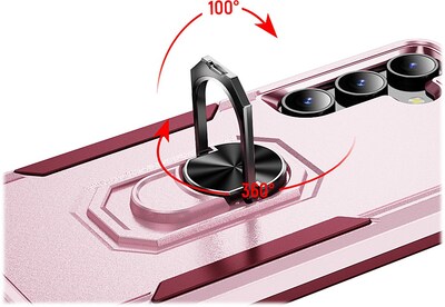 SaharaCase ArmorPro Kickstand Rugged Case for Samsung Galaxy S24, Shock Absorbing, Wild Pink (CP00533)