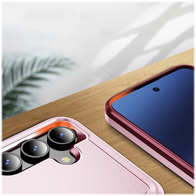 SaharaCase ArmorPro Kickstand Rugged Case for Samsung Galaxy S24, Shock Absorbing, Wild Pink (CP00533)