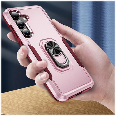 SaharaCase ArmorPro Kickstand Rugged Case for Samsung Galaxy S24, Shock Absorbing, Wild Pink (CP00533)