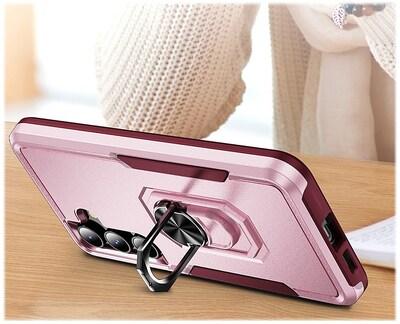 SaharaCase ArmorPro Kickstand Rugged Case for Samsung Galaxy S24, Shock Absorbing, Wild Pink (CP00533)