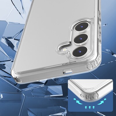 SaharaCase Hybrid-Flex Hard Shell Series Case for Samsung Galaxy S24+, Shock Absorbing, Clear (CP00536)