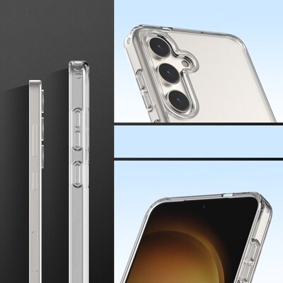 SaharaCase Hybrid-Flex Hard Shell Series Case for Samsung Galaxy S24+, Shock Absorbing, Clear (CP00536)