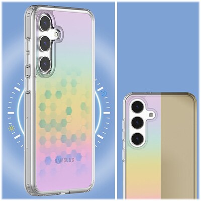 SaharaCase Hybrid-Flex Hard Shell Series Case for Samsung Galaxy S24+, Shock Absorbing, Transparent Gradient (CP00537)