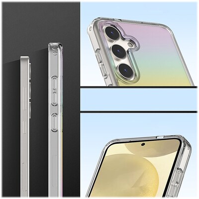 SaharaCase Hybrid-Flex Hard Shell Series Case for Samsung Galaxy S24+, Shock Absorbing, Transparent Gradient (CP00537)