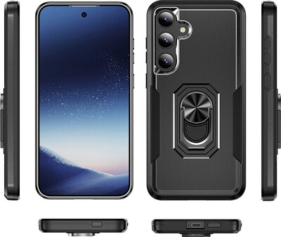 SaharaCase ArmorPro Kickstand Rugged Case for Samsung Galaxy S24+, Shock Absorbing, Scorpion Black (CP00538)