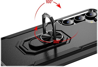 SaharaCase ArmorPro Kickstand Rugged Case for Samsung Galaxy S24+, Shock Absorbing, Scorpion Black (CP00538)